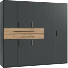 WIMEX Drehtürenschrank Digit 225 x 208 x 58 cm Schwarz