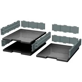 Exacompta Modulodoc Ablagebox-Set 30,5 x 10,5 x 36,3 cm Dunkelgrau