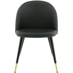 Velvet Esszimmerstuhl PU Kunstleder schwarz.
