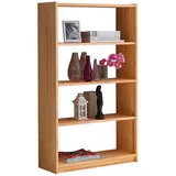 TICAA Standregal Bücherregal Kiefer Natur H145cm