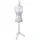 MCW Schneiderpuppe T221, Schaufensterpuppe Torso weiblich, Schaumstoff weiß mit Skizzen