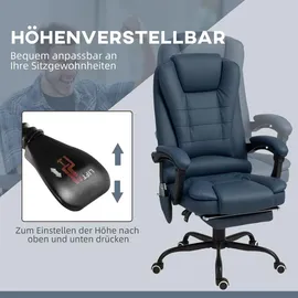 Vinsetto Chefsessel Kunstleder Blau