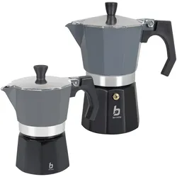 BO-CAMP Espressokocher Percolator - Kaffee Kocher Espresso Kanne Alu 2-6 Tassen Variante: 6 Tassen