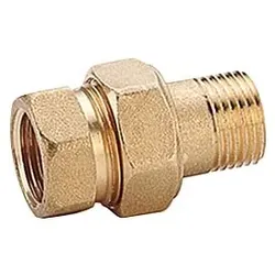 Heizkoerper-Verschraubung, roh o. Absperrung, Durchgangsform, 1/2"