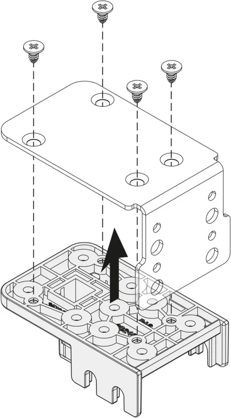 Naber 8037128 Cornerstone Maxx Blindbefestigung Systembaustein, silber