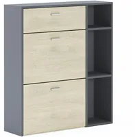 SKRAUT HOME wind, Strukturfarbe Anthrazitgrau, Eiken-Farbe an den 2