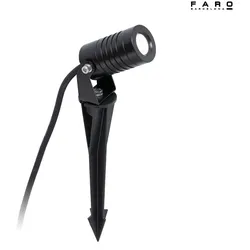 Faro Outdoor LED Strahler BALDER, mit Pfahl, 3W, 3000K, IP67, schwarz matt FAR-70469