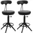 Mendler Barhocker HWC-O84 2er Set höhenverstellbar drehbar Kunstleder Metall Schwarz