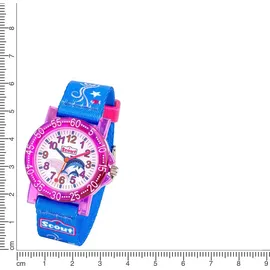 Scout Mädchenuhr Delfin Textilarmband Blau, Pink