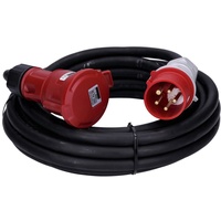 Voxura CEE-Kabel Verlängerungskabel Starkstromkabel 5-polig 400V H07RN 5G 6 32/5 32A IP44 Phasenwender Starkstrom 10m
