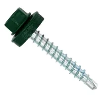 Sanundo Trapezblechschrauben 4,8x35 mm Moosgrün 100 Stück