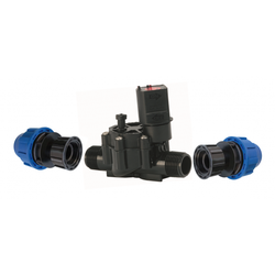 Magnetventil 100-DV-MM 24VAC Rain-Bird + 2 Stück PE-Verschraubung 25 / 32 mm x 1"IG Überwurf (DV 1" 24V Magnetventil + PE-Kupplung mit Überwurf 1" IG (Beidseitig): 100-DV Ventil + 2x PE-Kupplung 25 mm x 1" IG Überwurf )