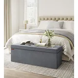 Songmics Sitzhocker Samt 110 x 76 x 110 cm Grau