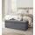 Songmics Sitzhocker Samt 110 x 76 x 110 cm Grau