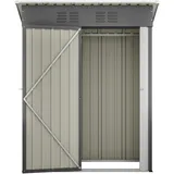 Oxeza Gerätehaus, Grau, Metall, Mode, Rechteckig, 83.6x182x152.2 cm, Aufbewahrung & Schutzhüllen, Geräteschuppen