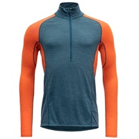 Devold Running Merino 130 Zip Neck Herren Laufshirt (Dunkelblau XXL