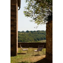 HAY Traverse Hocker Aluminium / Esche 37 x 46 x 40 cm