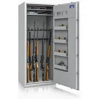 Waffenschrank Klasse 1 EN 1143-1 für 20 Langwaffen, Kurzwaffen & Munition | 1600x655x500mm (Elektronikschloss)
