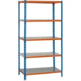 Proregal Schwerlastregal Metall 180x90x30cm Blau-Orange