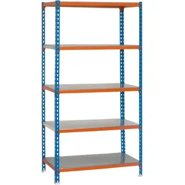 Proregal Schwerlastregal Metall 180x90x30cm Blau-Orange
