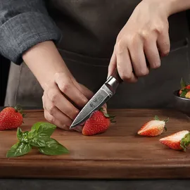 Wakoli Edib 4er Damastmesserset I 8 - 18cm Klinge I Pakkaholzgriff – Braun