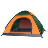 MOUMOUTEN Automatisches Aufbauzelt, Pop-Up-Zelt, Großes Wasserdichtes Campingzelt Mit Tragetasche, Herunterklappbares, Regensicheres Zelt, 2-Personen-Kuppelzelt Für Outdoor-Wanderpicknick(Orange)