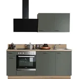 kochstation Küchenzeile KS-Scafa 200 cm braun