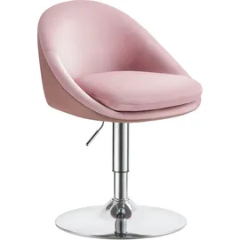 VASAGLE Schminkstuhl Samt Rosa