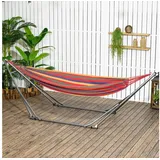 CHICFURN Hängemattengestell Klappbarer 2-in-1 Ständer für Hängematte & Kleidung, bis 120 kg, (Packung, 1-St., Stabile Metallkonstruktion, 290 x 92 x 88 cm, faltbar), Für Garten & Terrasse, flexibel als Hänge- und Kleiderständer nutzbar