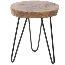 DESIGN DELIGHTS Beistelltisch, Natur, Metall, 34x38x38 cm, Wohnzimmer, Wohnzimmertische, Beistelltische