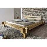 Bett Balkenbett Massivholz 200x200cm Wildeiche Eiche massiv geölt NEU OVP!!!