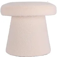 Home Styling Hocker Weiß, Kunststoff, rund, 43x38x43 cm Wohnzimmer,