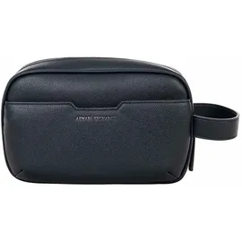 Armani Exchange Kulturbeutel in Blau - ALEX BEAUTY Waschtasche, Lederimitat, 15x22x7cm (HxBxT) One Size