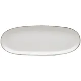 VAN WELL | URBAN Platte 34x12,5 cm creme 4er Set - Steinzeug Servierplatte groß Buffet-Platte Käseplatte, zum Servieren & Dekorieren