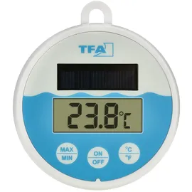 TFA Digitales Poolthermometer Weiß-Blau 30,1068,02