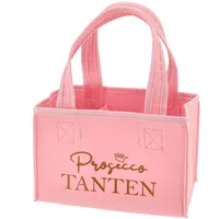 Spetebo Filz Flaschenträger für Frauen - 6X 0,33 oder 0,5 l - Prosecco Tanten - Prosecco Sekt Flaschen Dosen Träger Halter Handtasche