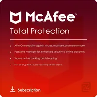 McAfee Total Protection 2025 ESD 5 Geräte 24 Monate DE Win Mac Android iOS