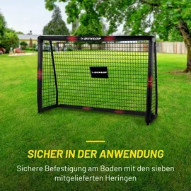 Dunlop Fußballtor Schwarz/Rot 180 x 120 x 60 cm