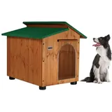 Original Legno Italia - Hundehütte Hundehaus Hundehöhle Hundebox Aus Holz Massiv Wetterfest Echtholz made in italy Mod. Alpi c - Setter mit