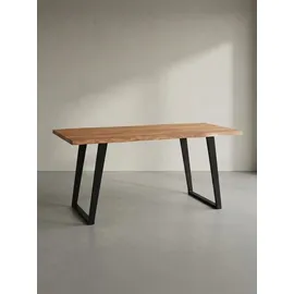 KADIMA DESIGN Executive Desk 200 x 76 x 100 cm goldbraun-schwarz