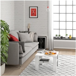 VICCO Couchtisch HOMER Weiß 60x60 cm - Wohnzimmer Sofatisch Kaffeetisch