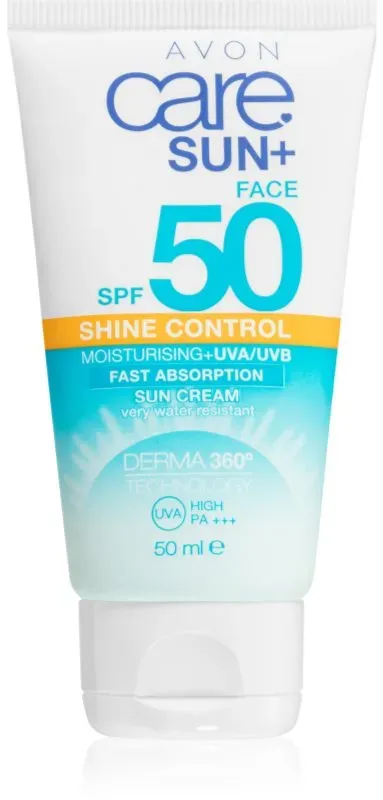 Avon Care Sun + mattierende Creme für die Breunung SPF 50 50 ml