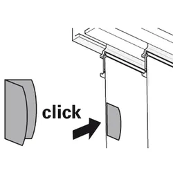 Gardinia Magnet-Clip Weiß | Magnetischer Flächenvorhang-Griff