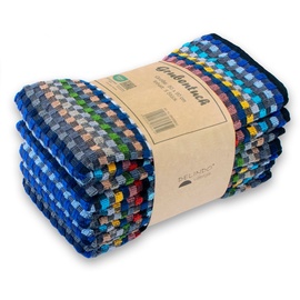 Delindo Lifestyle Grubentücher aus Baumwolle, bunt, 5er Set, Geschirrtücher in 50x90 cm