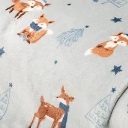 Wellness-Fleece "Winter-Fuchs & Friends", grau-color