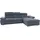 exxpo - sofa fashion "Spring, super bequem, mit Armteil- und Kopfteilfunktion", blau (night sky), B:284cm H:81cm T:181cm, Luxus-Microfaser (100% Polyester);Struktur (100% Polyester);NaturLEDER (echtes Rindsleder) in Sitz und Rücken.