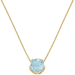 Luigi Merano Kette mit rundem Edelstein Anhänger, Gold 375 Ketten   Blau Damen 