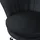 ML-Design Bürostuhl Schreibtischstuhl 360° drehbar mit Rückenlehne, Muscheldesign 68x68 cm Schwarz Metallgestell