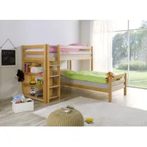 RELITA Etagenbett Beni 90 x 200 cm natur inkl. Regal