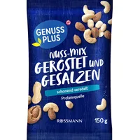 GENUSS PLUS NUSS-MISCHUNG geröstet & gesalzen Nüsse 150,0 g